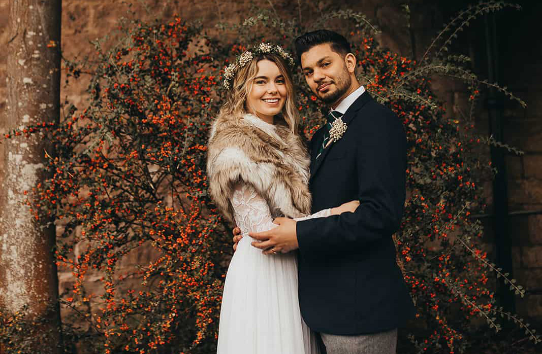 A winter wonderland wedding at Dalhousie Castle